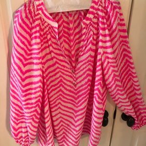Pink Lilly Pulitzer Elsa top - size large